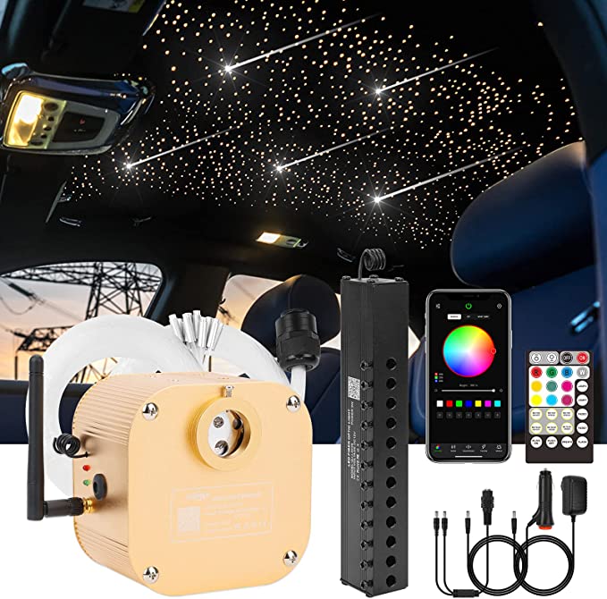 16W Twinkle RGBW Rolls Royce Starlight Headliner Kit with Shooting Stars for Car Truck | RollsRoyceStarRoofLights.com