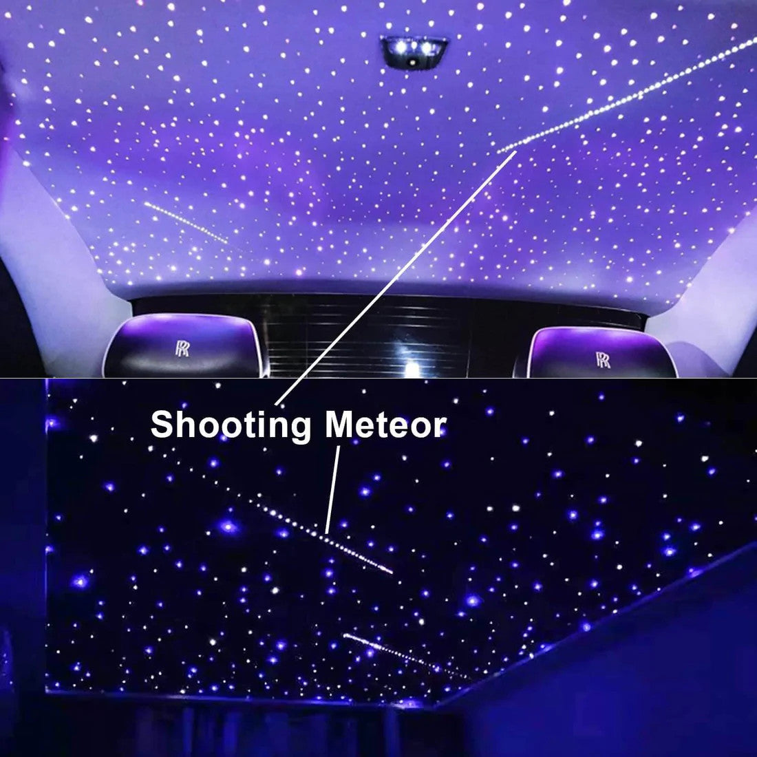 3W LED White Shooting Star Headliner Kit for Car Truck's Roof with Bluetooth App/Remote Control