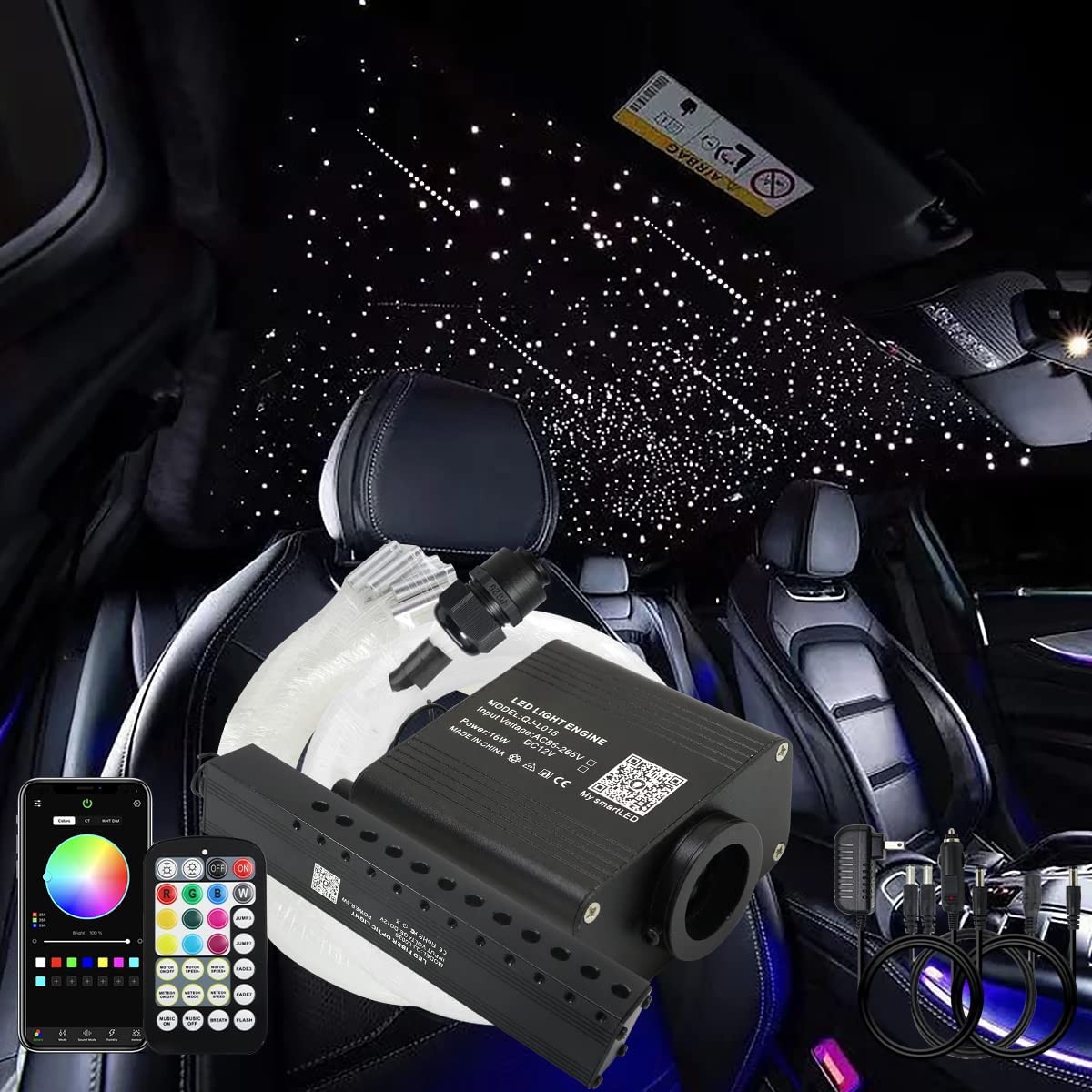 Smart 16W Rolls Royce Star Roof Lights with Meteor for Car Truck SUV with Bluetooth App/Remote Control | RollsRoyceStarRoofLights.com