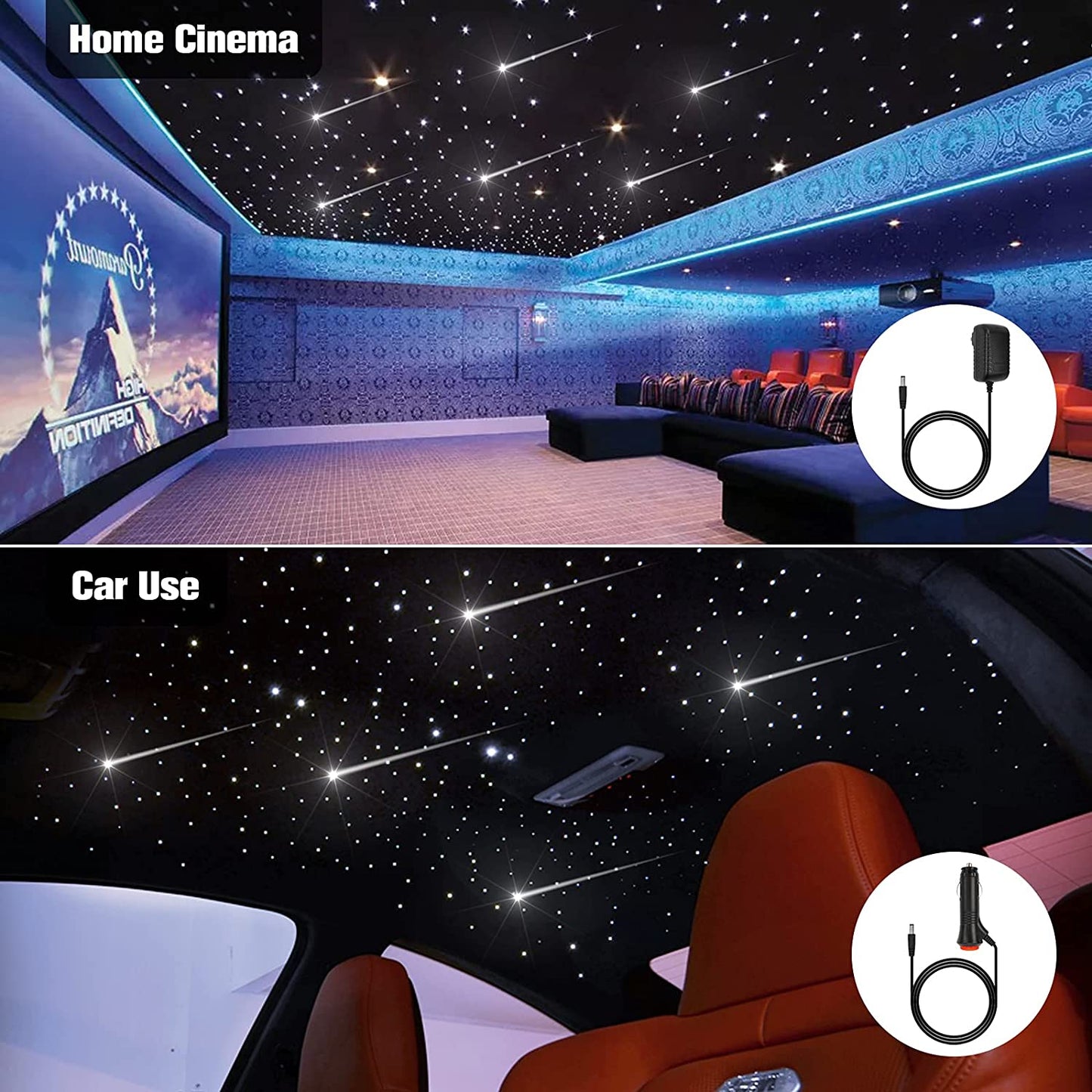 16W Twinkle Rolls Royce Starlight Headliner Kit, RGBW Rolls Royce Starlight Headliner Kit for Car Truck