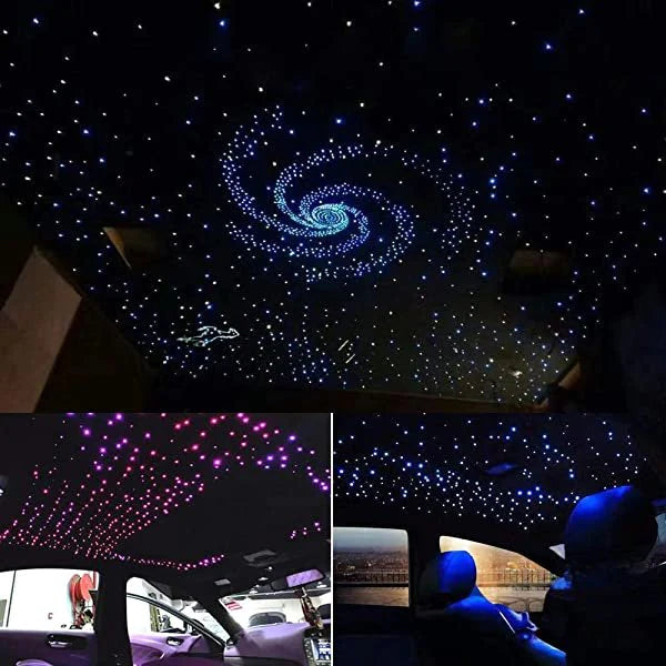 2*16W Dual Head Twinkle RGBW Fiber Optic Light Kit with Bluetooth App/Remote Control for Car Truck & Home Theaters