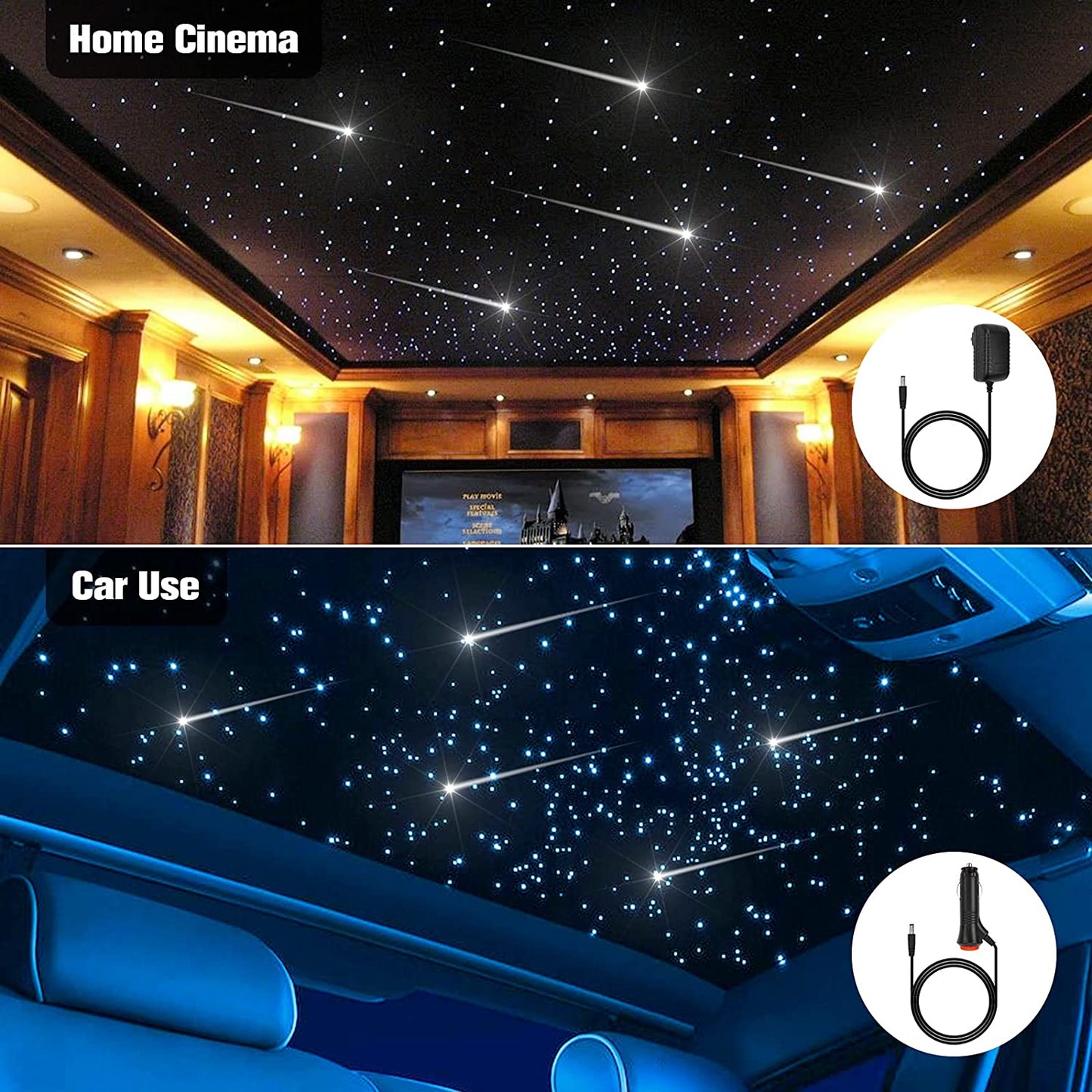 2*6W Twinkle RGBW Rolls Royce Headliner Lights for Car with Bluetooth App/Remote Control