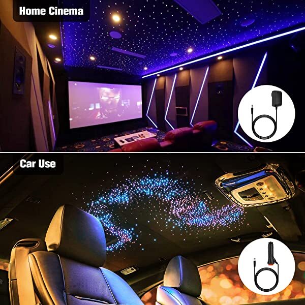 2*6W Twinkle RGBW Rolls Royce Headliner Lights for Car with Bluetooth App/Remote Control