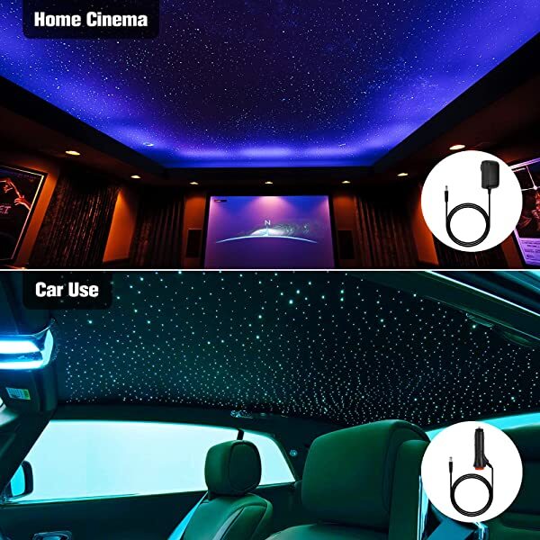 2*6W Twinkle RGBW Rolls Royce Headliner Lights for Car with Bluetooth App/Remote Control