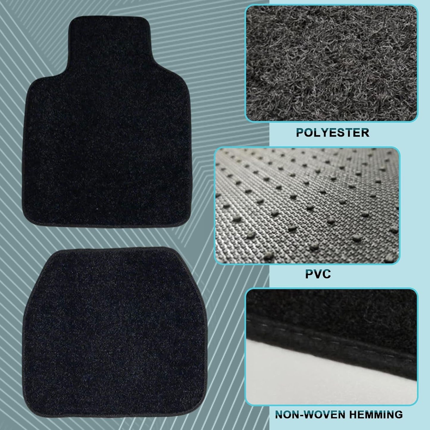 SANLI LED 4pcs RGBW Starlight Car Floor Mats with APP Control & Remote Control for Car Truck SUV. Universal Fit Starlight Car Mats - Waterproof Washable