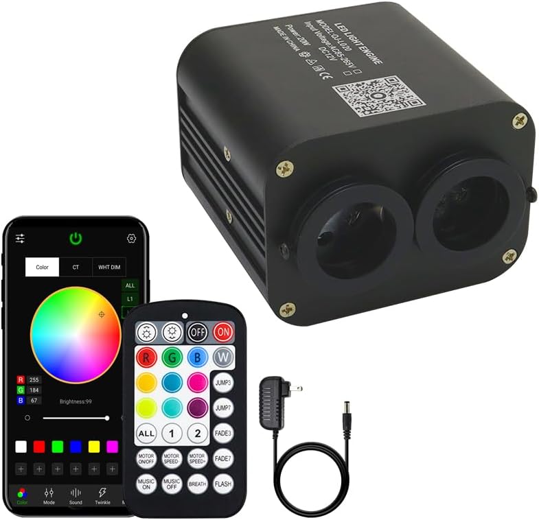 Smart Dual Color 2*10W Bluetooth Twinkle LED Light Box for Starlight Headliner Kits (Not Fiber Strands) | Chinly.shop