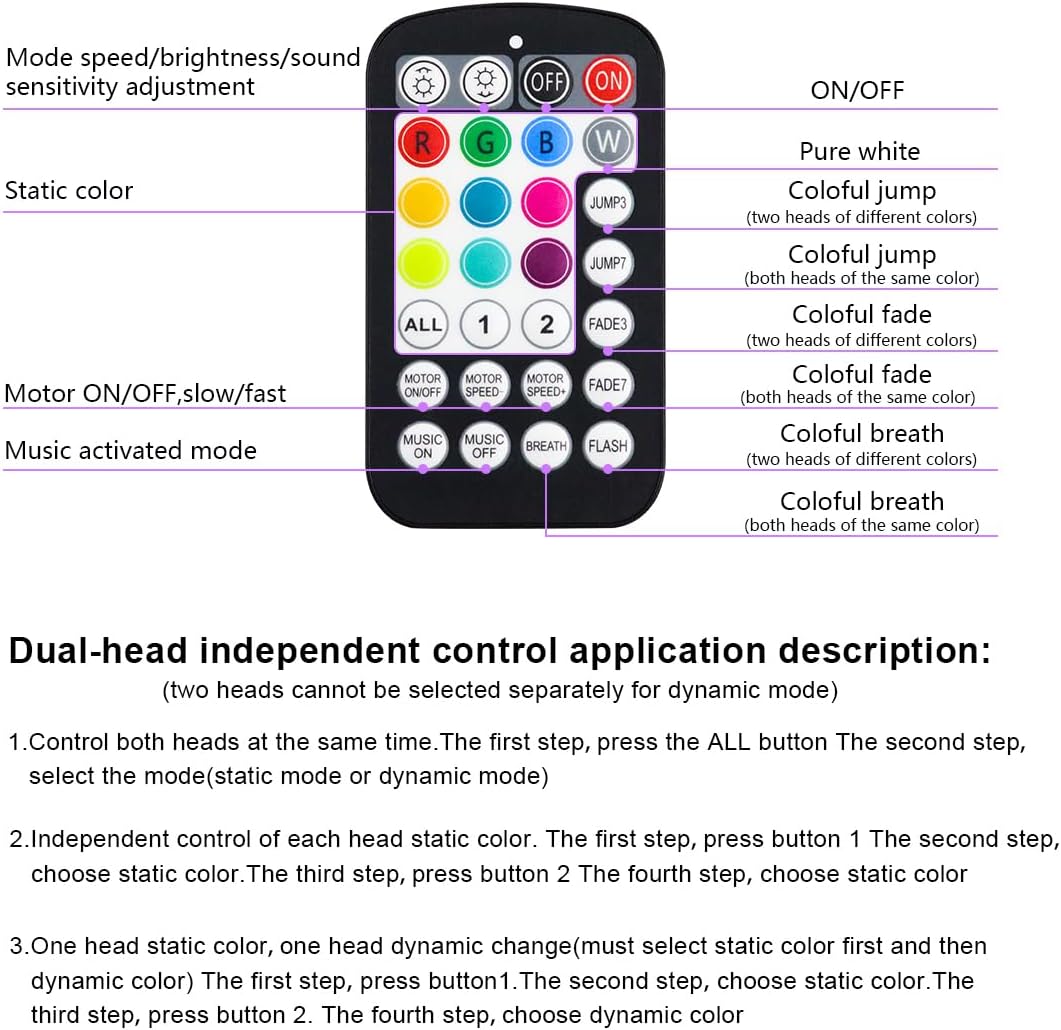 Wirelsse Remote Contorller  for Smart Dual Color 2*10W Bluetooth Twinkle LED Light Box | Chinly.shop