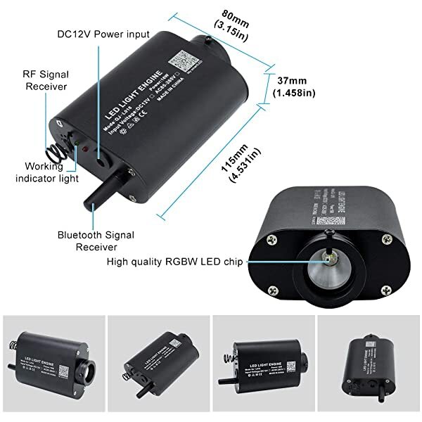 16W RGBW Bluetooth Fiber Optic LED Illuminator for Rolls Royce Star Lights with RF Controller