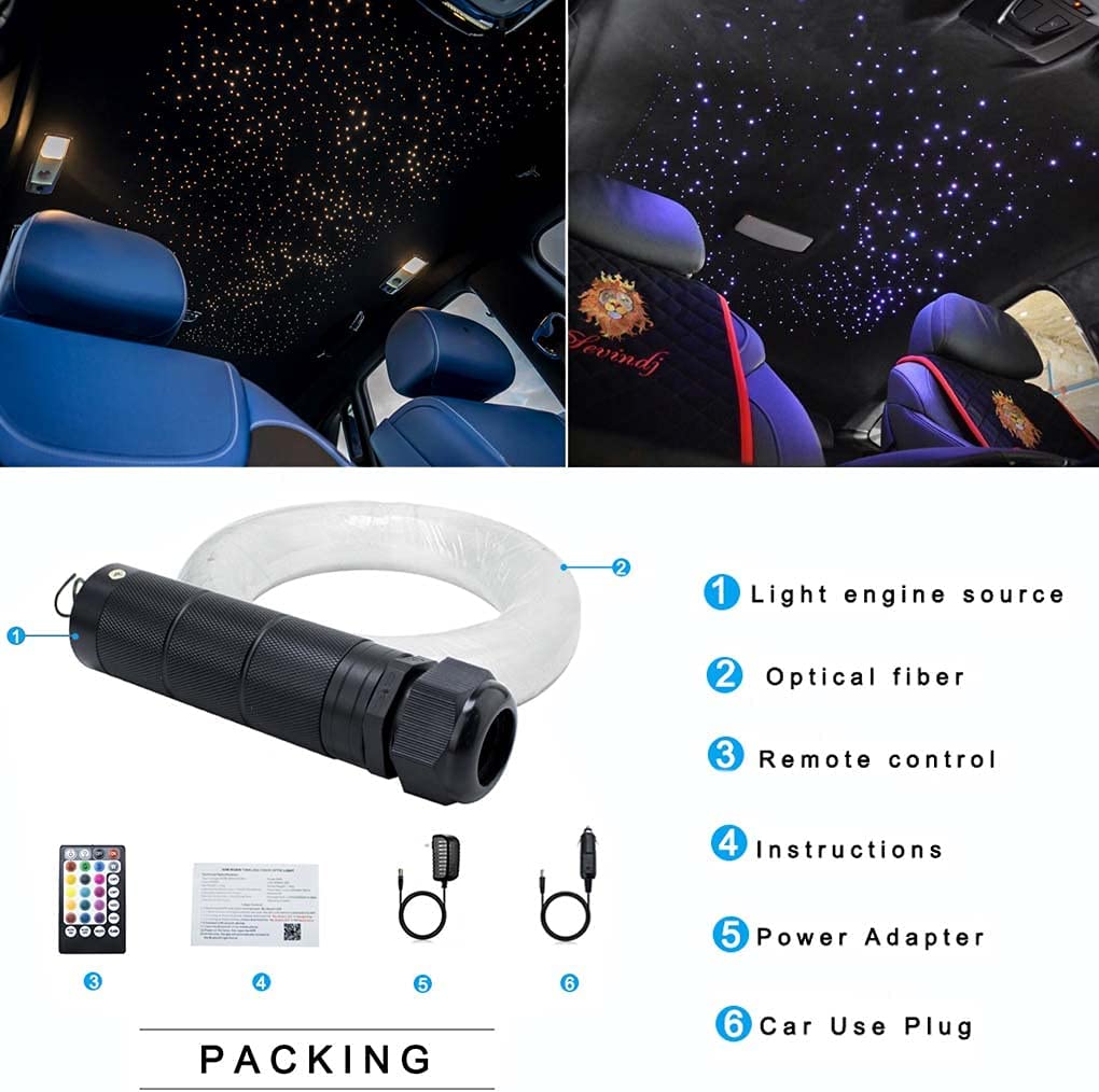 6W RGB Color Changing Rolls Royce Ceiling Lights with Bluetooth App/Remote Control & Music Activated