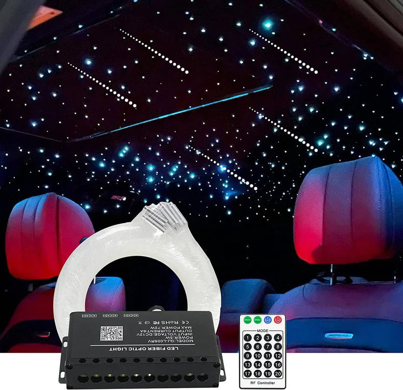 5W LED Shooting Star Fiber Optic Kit for Car Truck & Home Theater Rooms with Bluetooth App/RF Control | RollsRoyceStarRoofLights.com