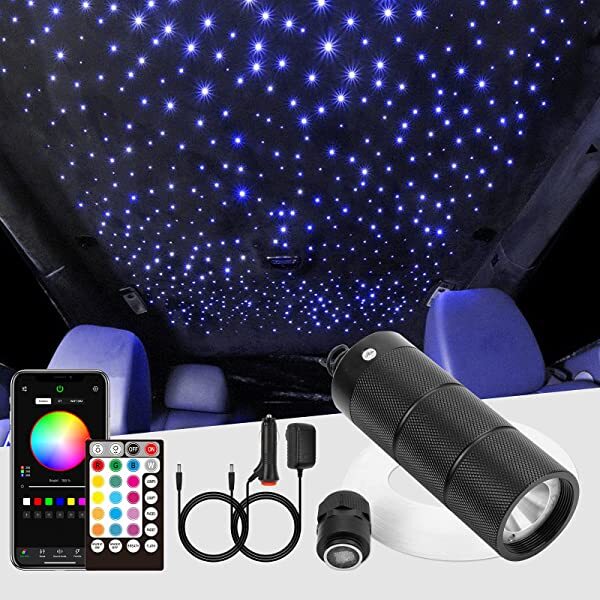 6W RGB Color Changing Rolls Royce Ceiling Lights with Bluetooth App/Remote Control & Music Activated | RollsRoyceStarRoofLights.com