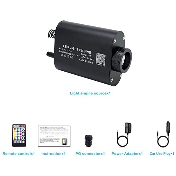 16W RGBW Bluetooth Fiber Optic LED Illuminator for Rolls Royce Star Lights with RF Controller